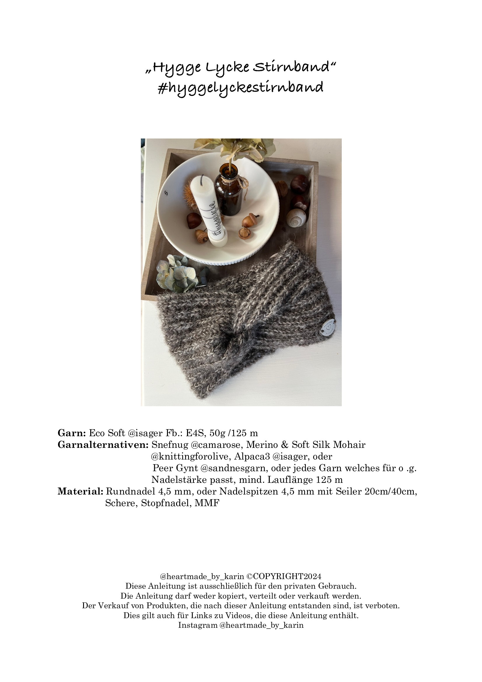 Hygge Lycke Stirnband